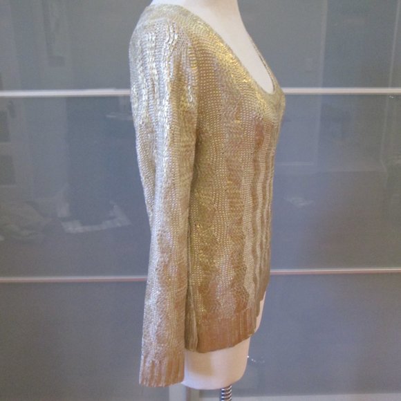 Gracia Painted Long Sleeve Scoop Neck Sweater - Picture 4 of 5